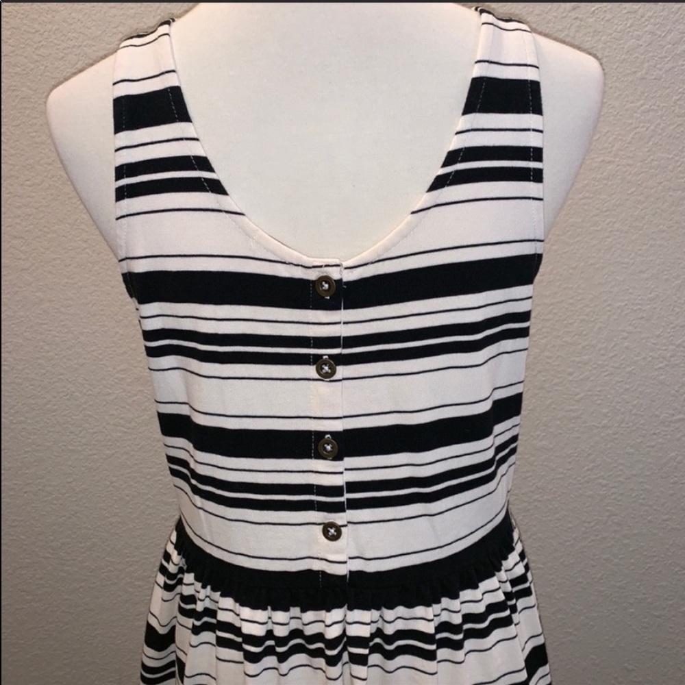 J. Crew White Dress with Black Stripes Size Large - Picture 3 of 5